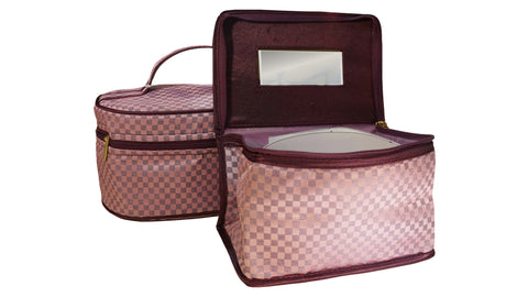 Cosmetic bag with mirror