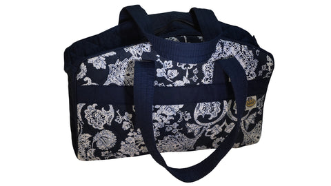 Handbag blue paisley colour